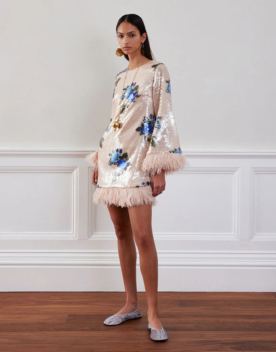 Stevie Sequin Mini Dress - Blue Multi