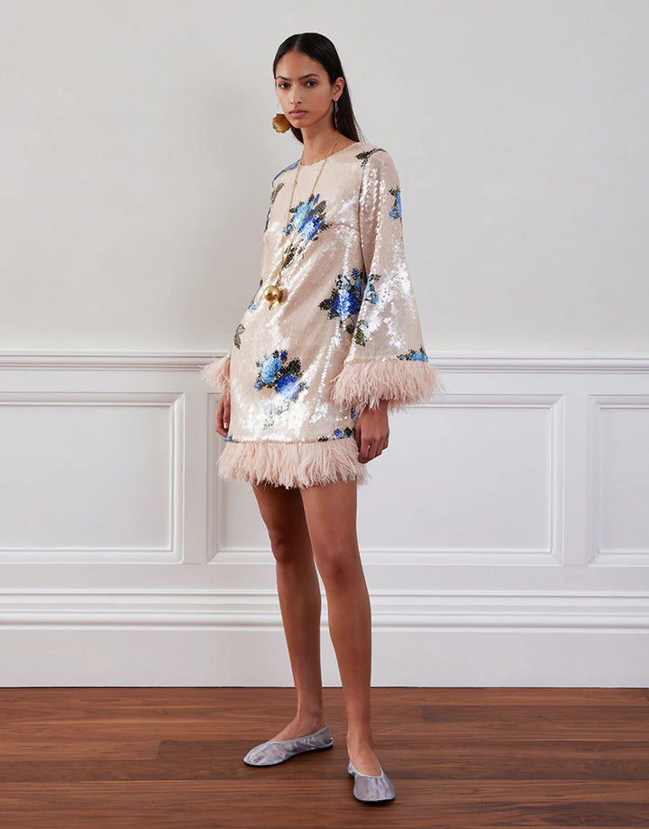 Stevie Sequin Mini Dress - Blue Multi