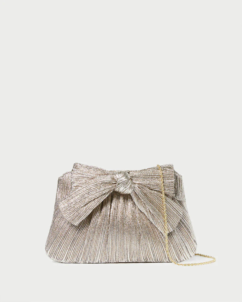 RAYNE PLEATED BOW CLUTCH - More Colors Available