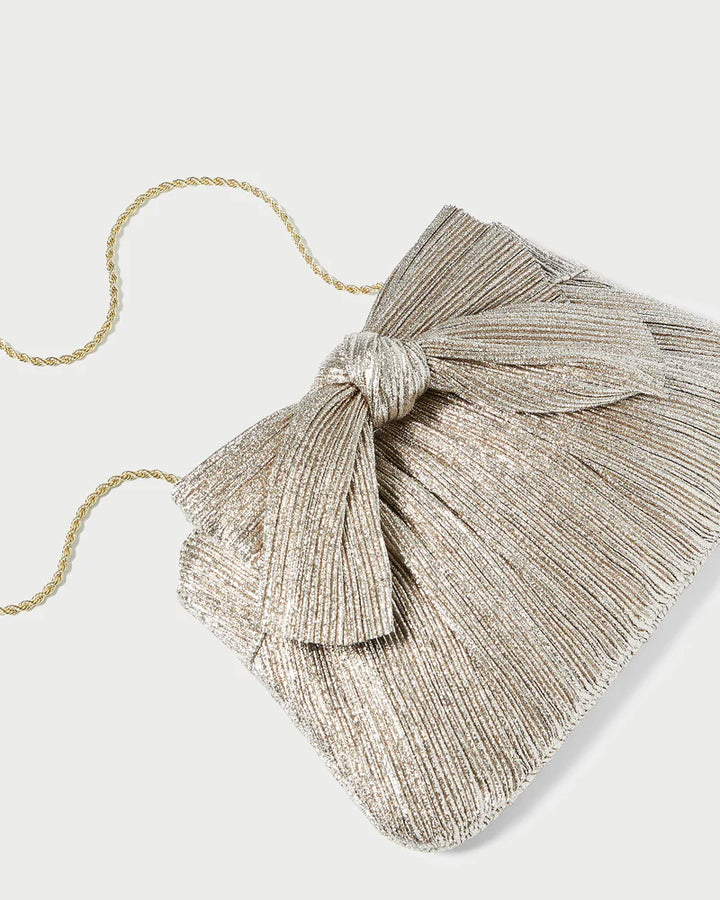 RAYNE PLEATED BOW CLUTCH - More Colors Available