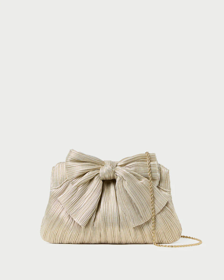 RAYNE PLEATED BOW CLUTCH - More Colors Available