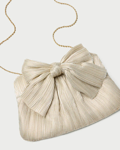 RAYNE PLEATED BOW CLUTCH - More Colors Available