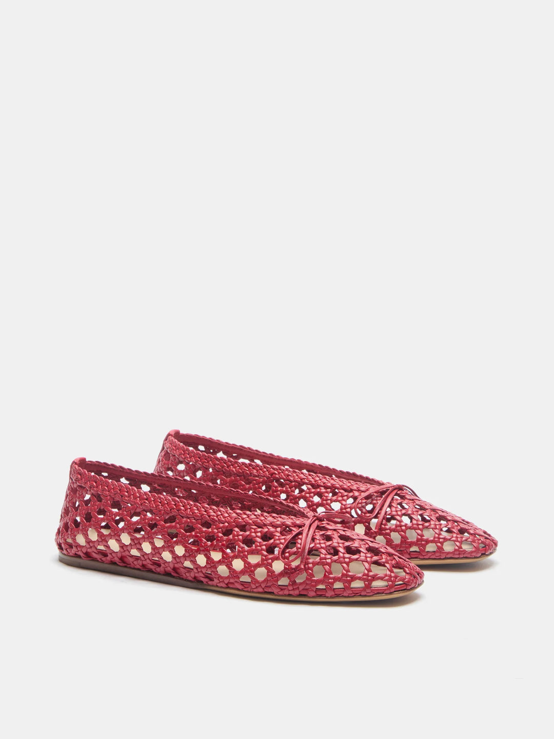 Regency Slipper - Crimson Woven Leather