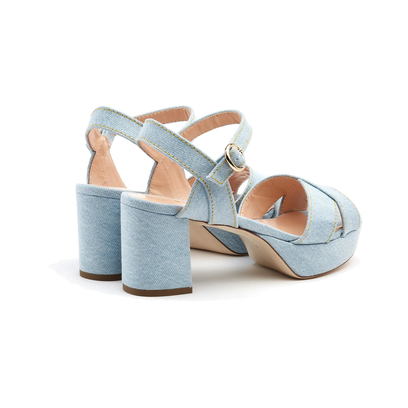 Deidre Platform Sandal - Washed Denim