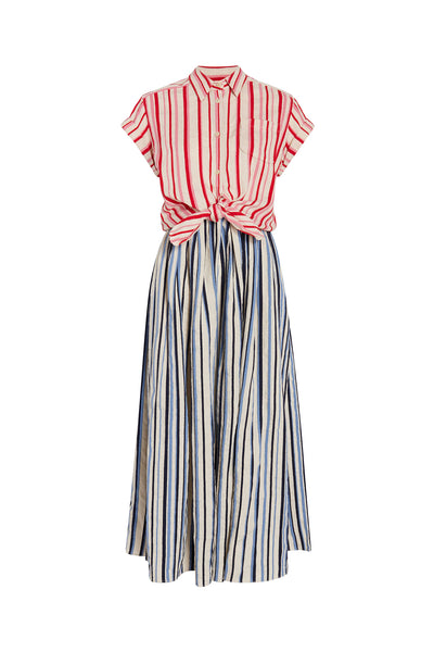 This Way That Way Dress - Blue Stripe