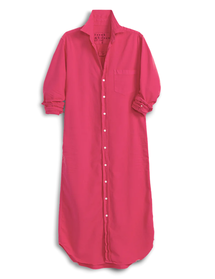 Rory Maxi Shirtdress - Hot Pink