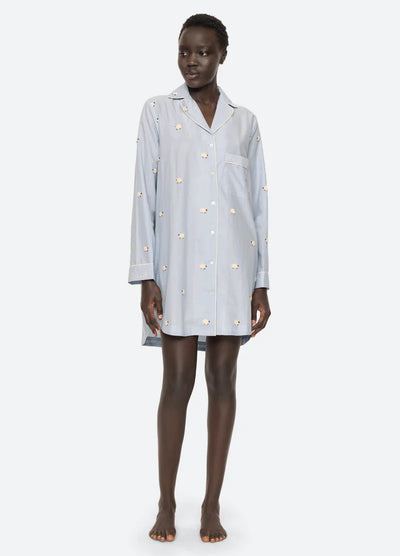 SHEEP SLEEPWEAR NIGHT SHIRT - Sky