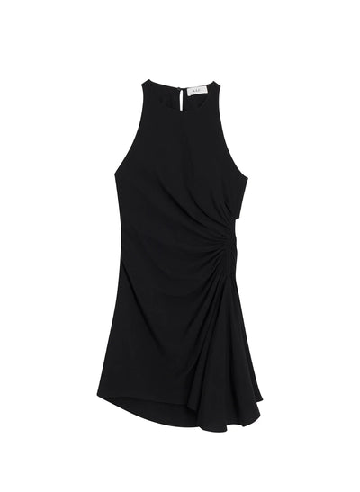 Rue Linen Mini Dress - Black