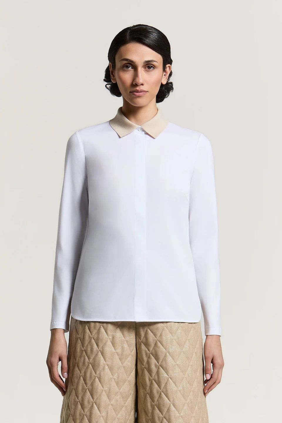 Peserico Cotton Poplin Shirt - Ivory