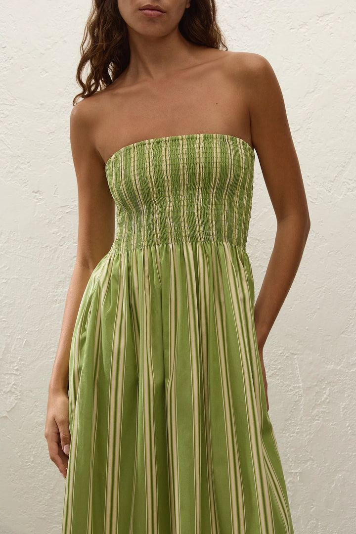 Jamie Midi Dress Ombre Stripe - Juniper