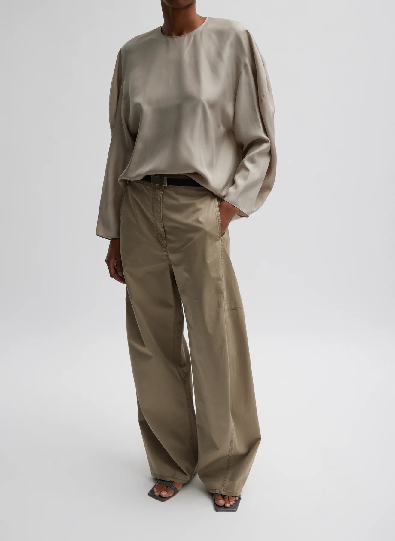 Garment Dyed Silky Cotton Sid Chino Pant - Acorn