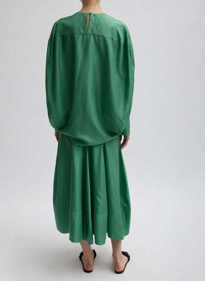 Silk Habutai Circular Seamed Skirt - More Colors Available