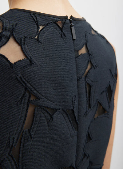 Adelle Fil Coupe Dress - Black