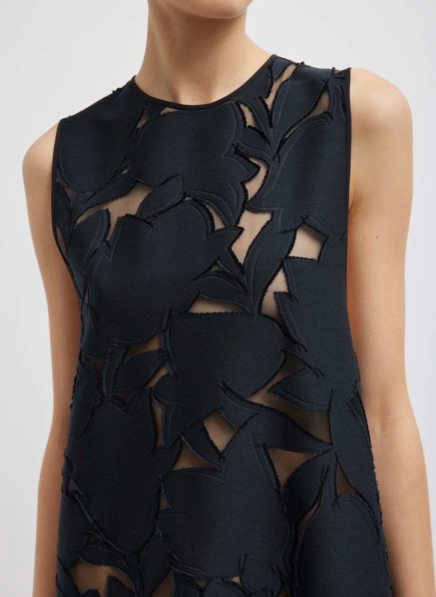 Adelle Fil Coupe Dress - Black