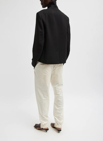 NYLON ZIPPER JOGGER - Ivory