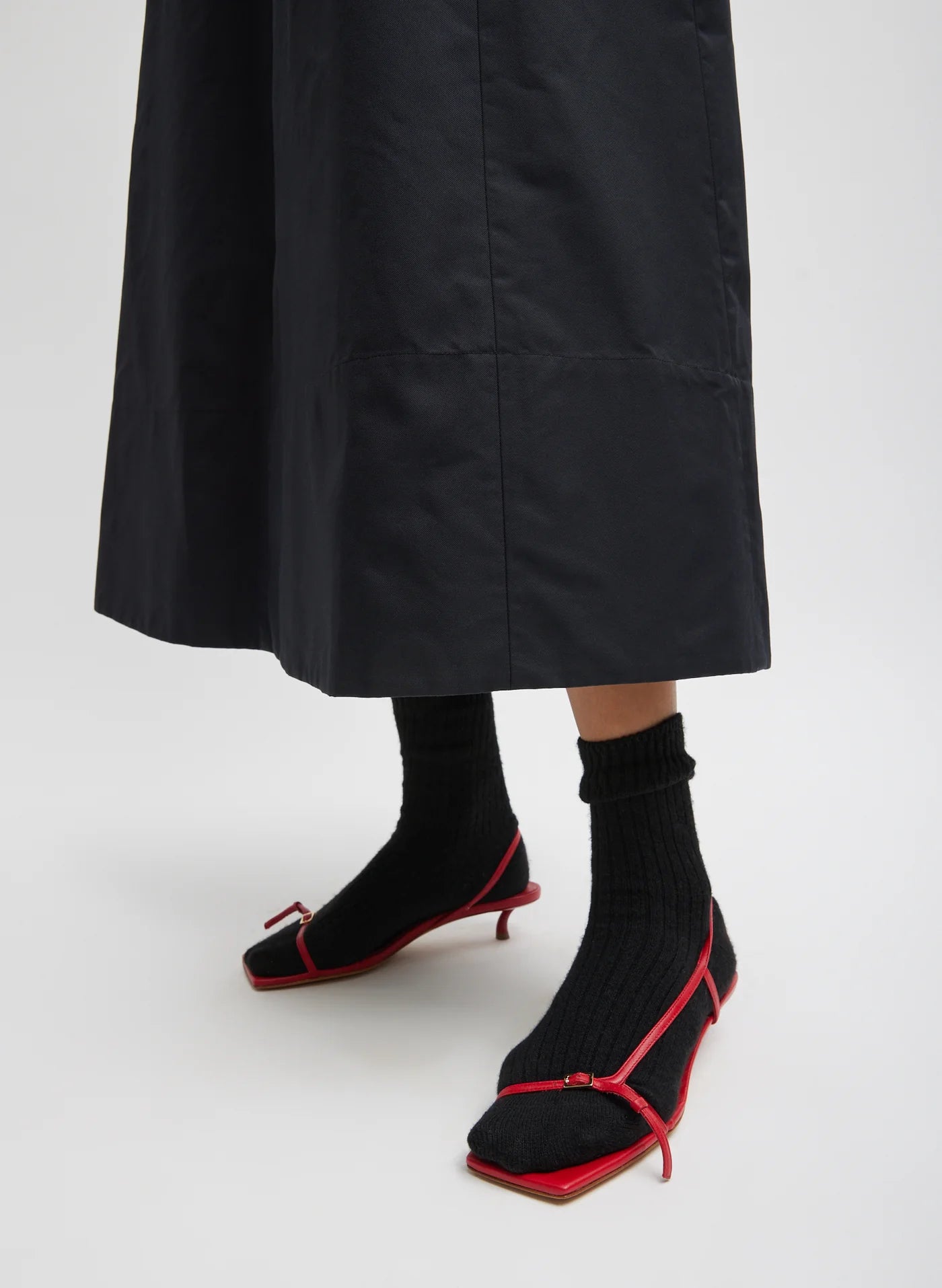 Tech Twill Lavalliere Halter Dress - Black