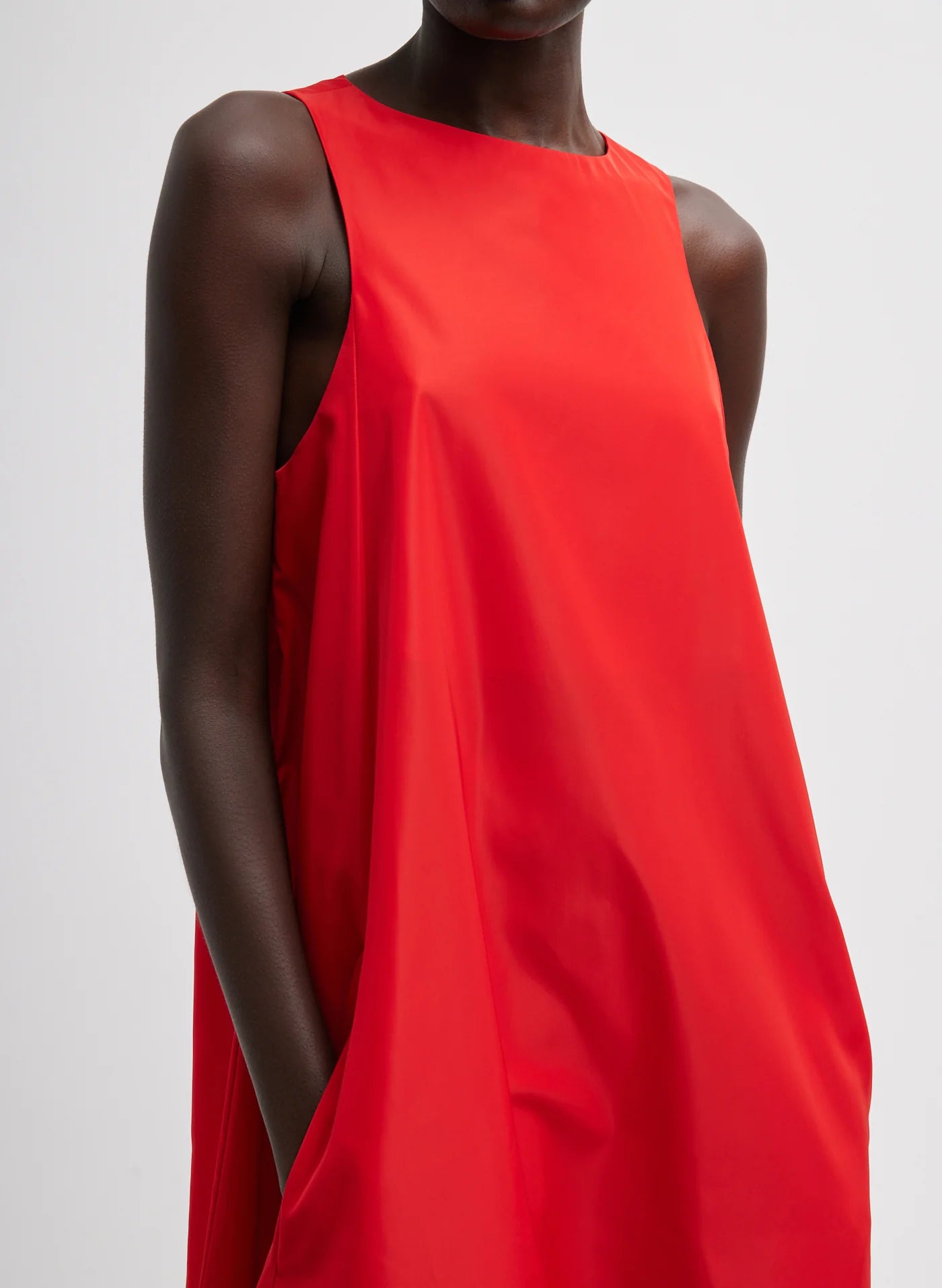 Italian Sporty Nylon Jalouise Dress - Lava