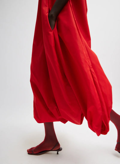 Italian Sporty Nylon Jalouise Dress - Lava