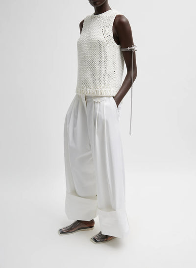 DELUXE TUBE YARN TANK - White
