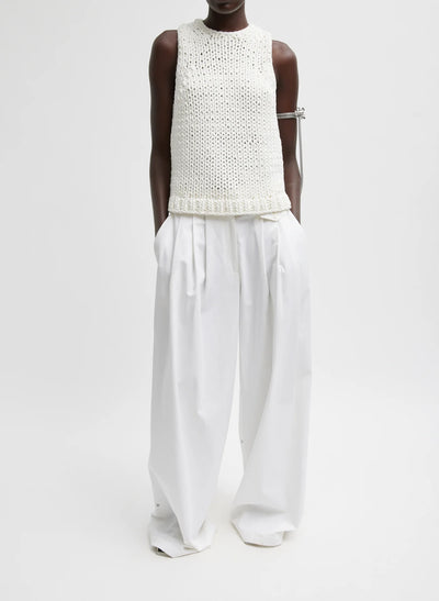 DELUXE TUBE YARN TANK - White