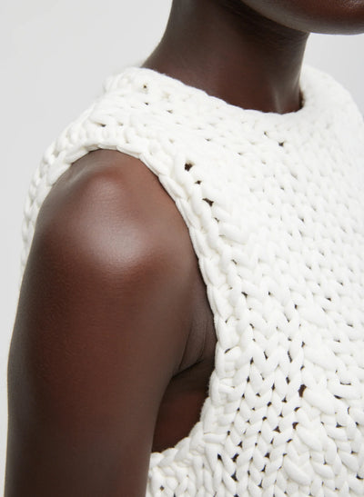 DELUXE TUBE YARN TANK - White