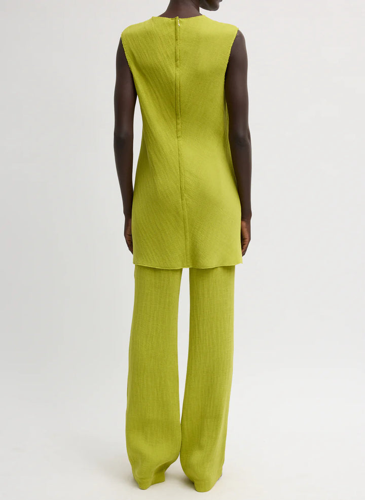 Plisse Bias Short Tunic Drees - Pistachio