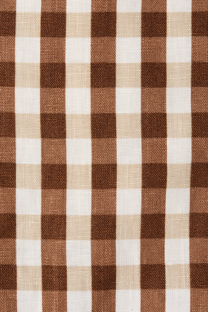Ana Top - Gingham Cedar