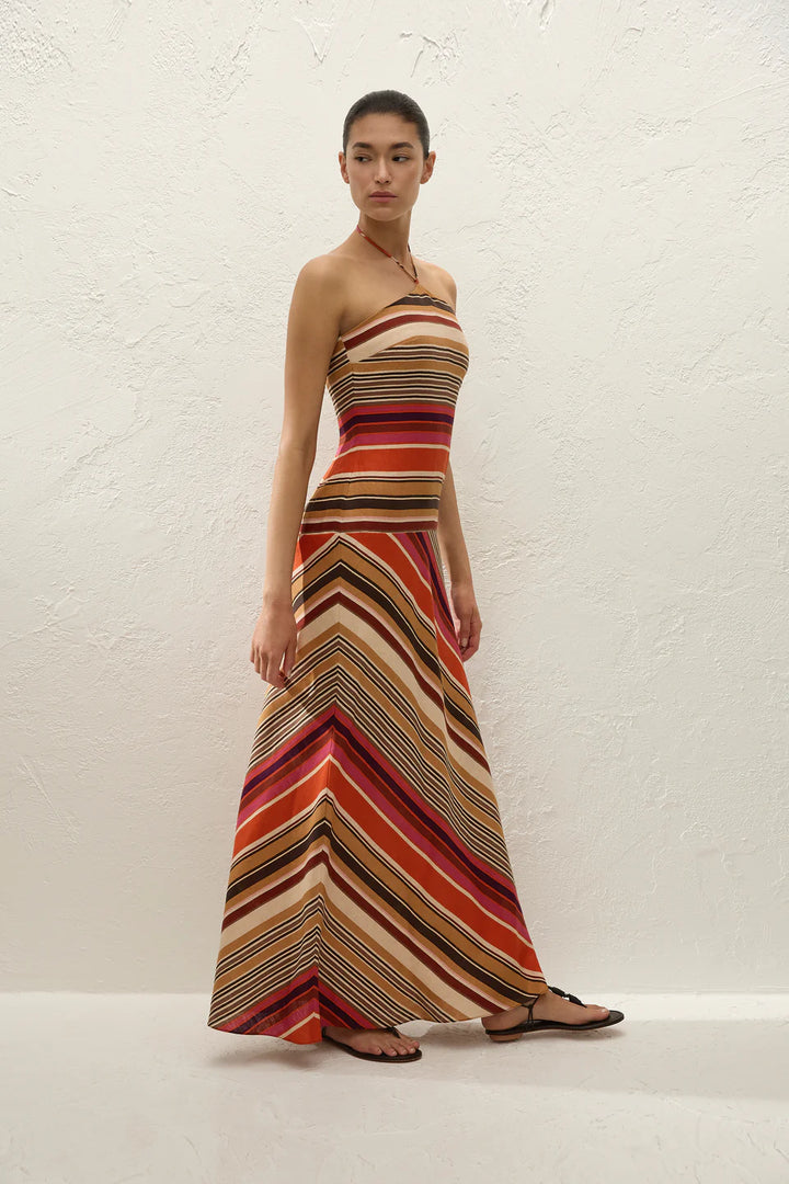 Clara Maxi Dress - Brown Multi