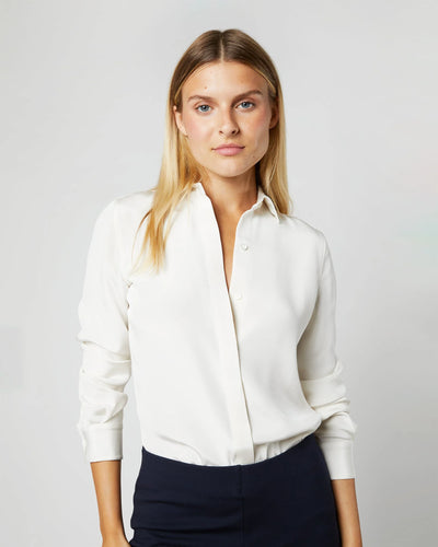ICON BLOUSE - Ivory Silk Crepe de Chine