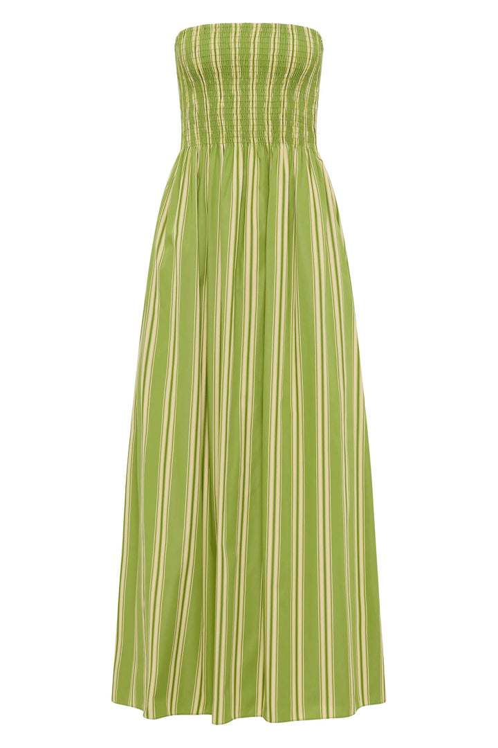 Jamie Midi Dress Ombre Stripe - Juniper