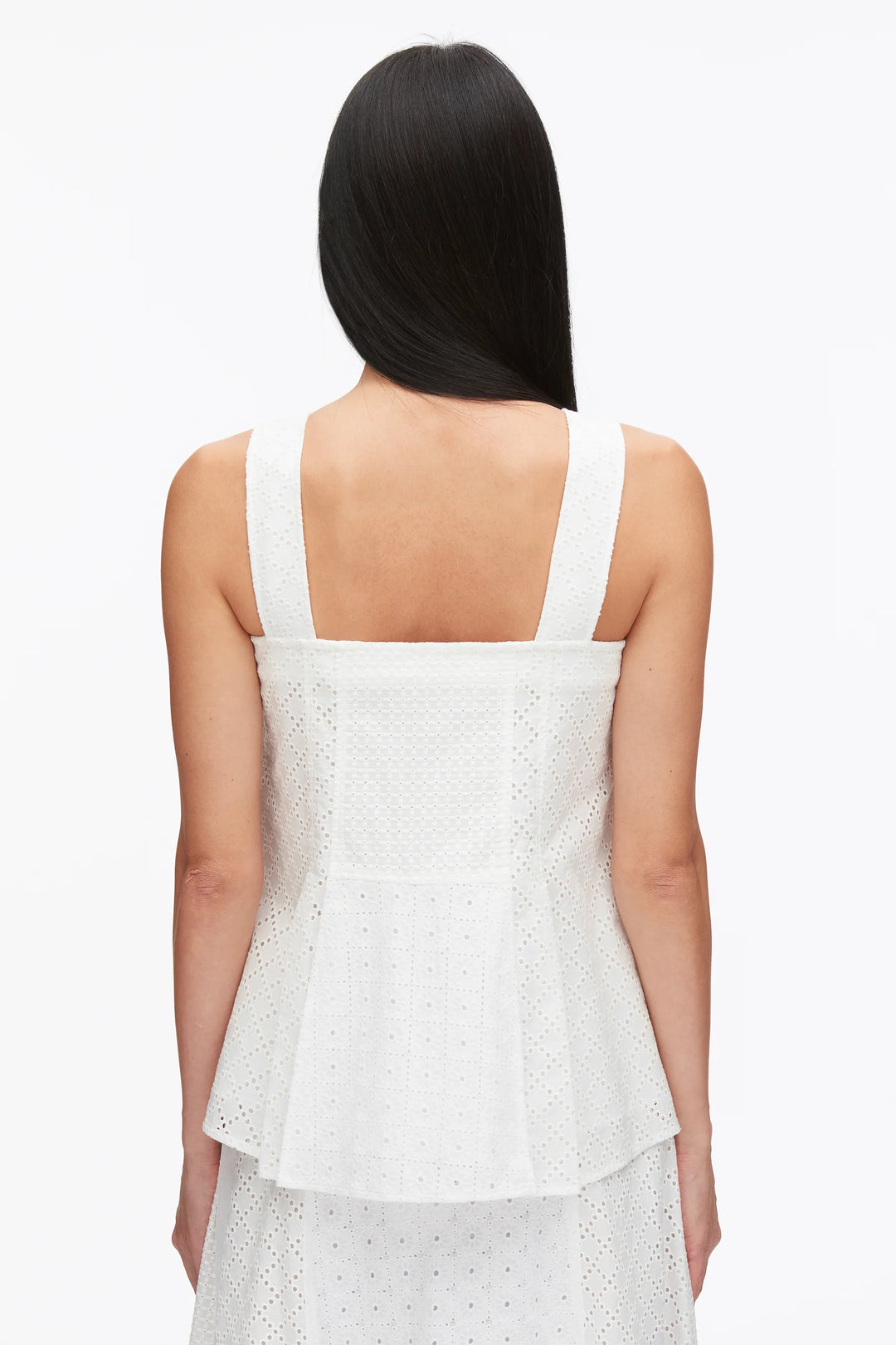 Broderie Anglaise Patchwork Cami - White