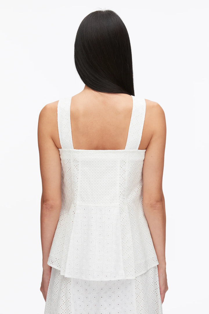 Broderie Anglaise Patchwork Cami - White