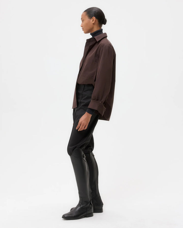 Next Morning Shirt in Super Compact Poplin - Chocolate