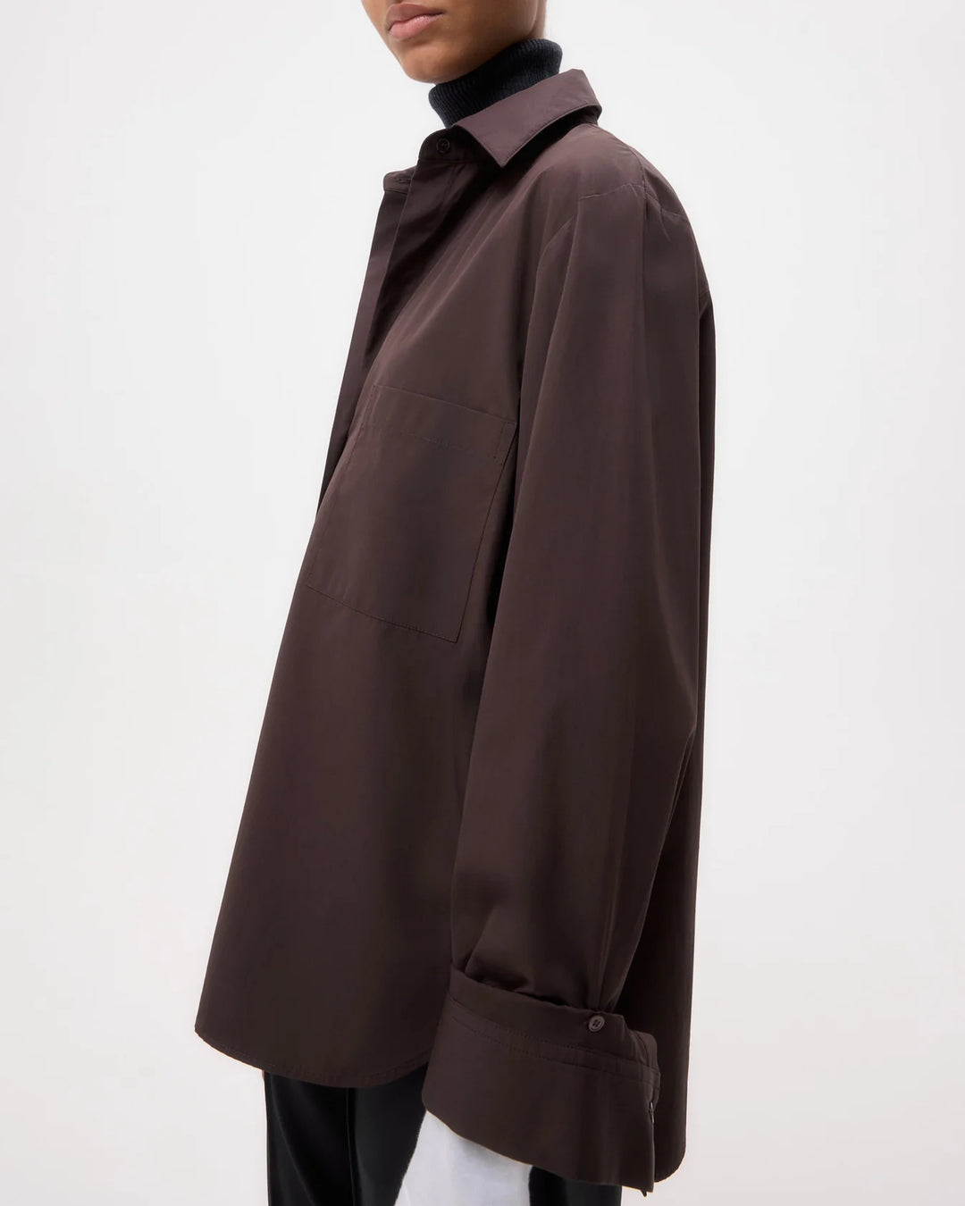 Next Morning Shirt in Super Compact Poplin - Chocolate