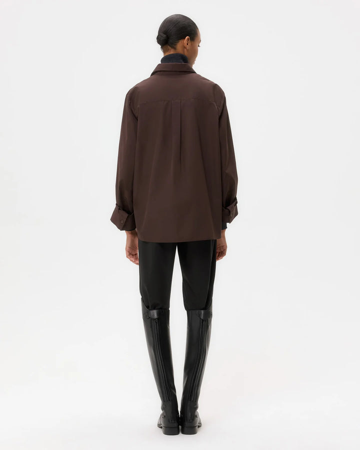 Next Morning Shirt in Super Compact Poplin - Chocolate