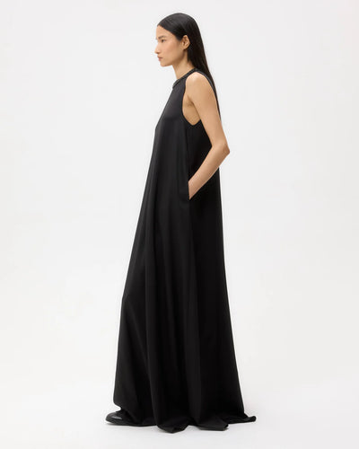Capitol Dress With Crystal Collar - Black