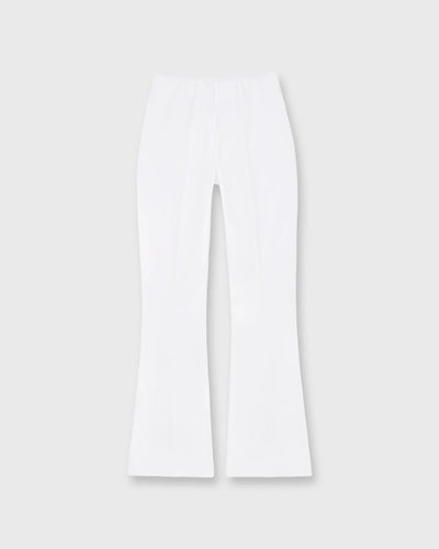 Faye Flare Cropped Pant - White Garment-Dyed Stretch Twill