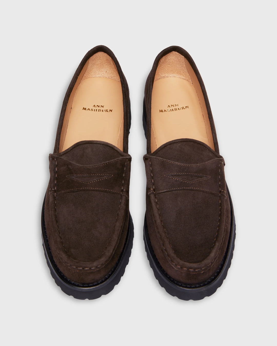Lug Sole Loafer - Chocolate Suede