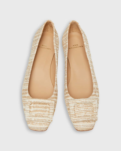 Buckle Shoe - Raffia Textured Tweed