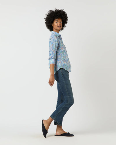 Julie Shirt - Blue Fields Of Eden Liberty Fabric