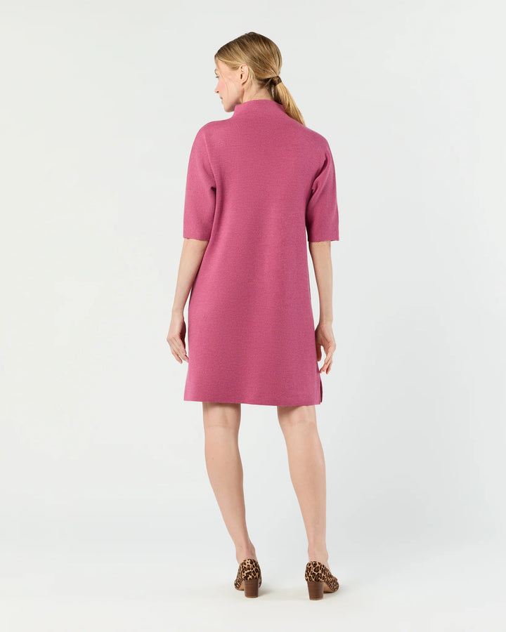 Rowan Short-Sleeved Funnel-Neck Dress - More Colors Available