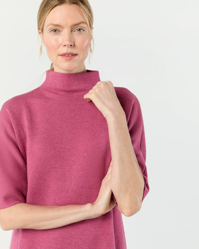 Rowan Short-Sleeved Funnel-Neck Dress - More Colors Available