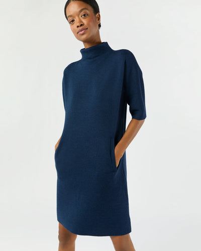 Rowan Short-Sleeved Funnel-Neck Dress - More Colors Available