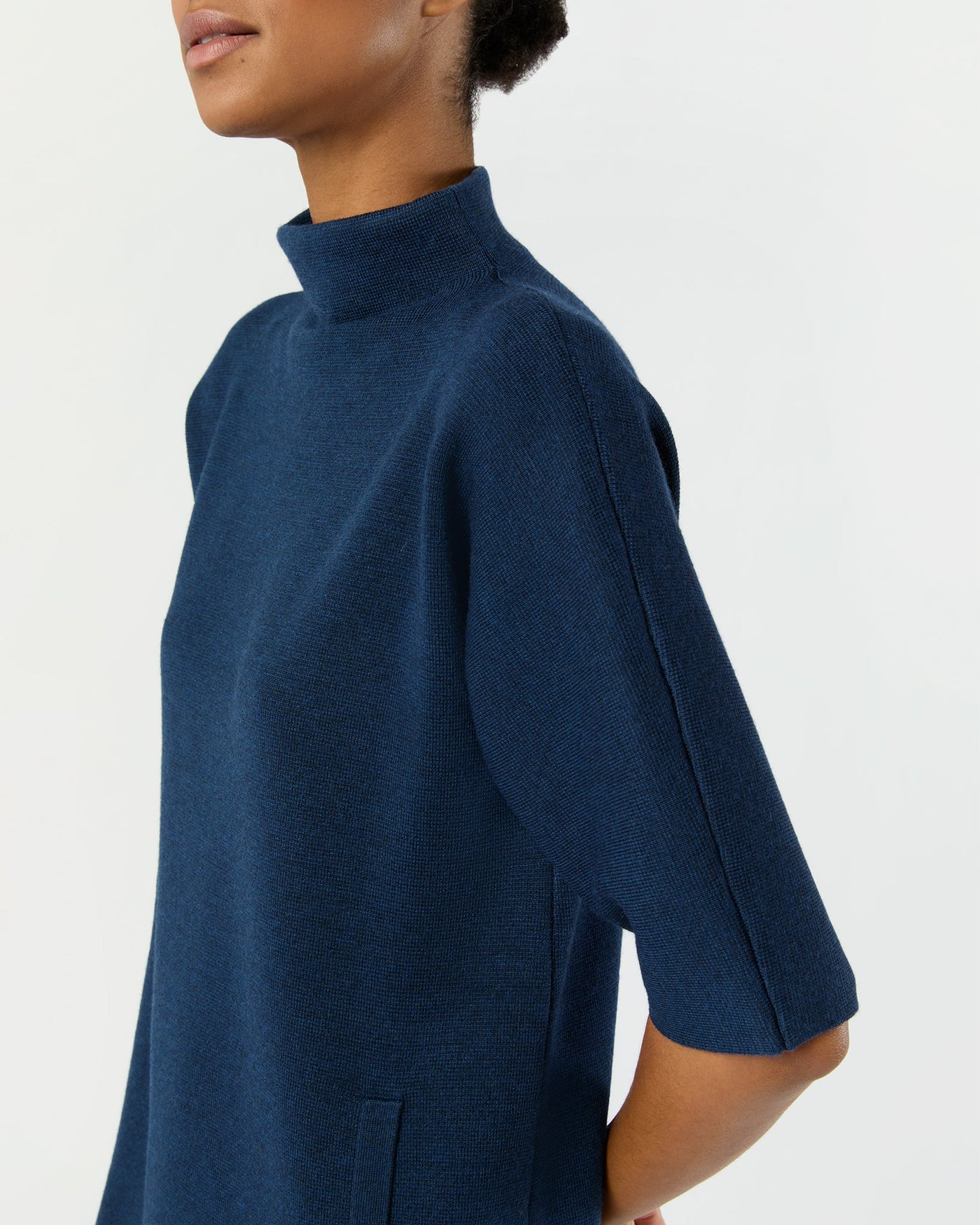 Rowan Short-Sleeved Funnel-Neck Dress - More Colors Available