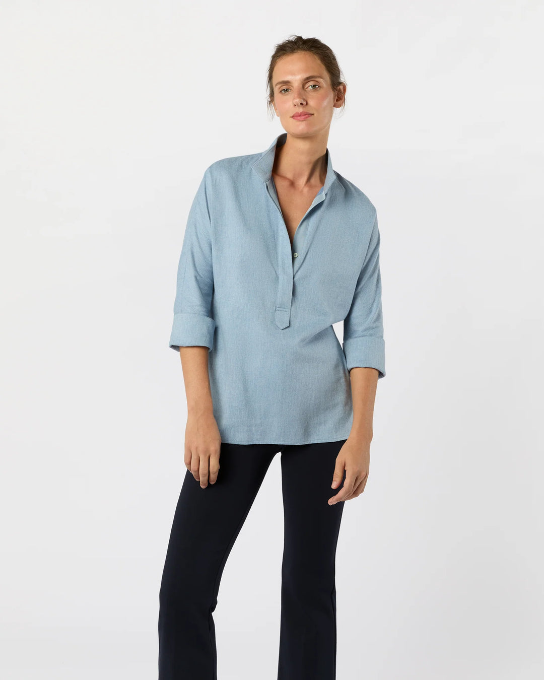 Fanny Shirt - Sky Brushed Twill