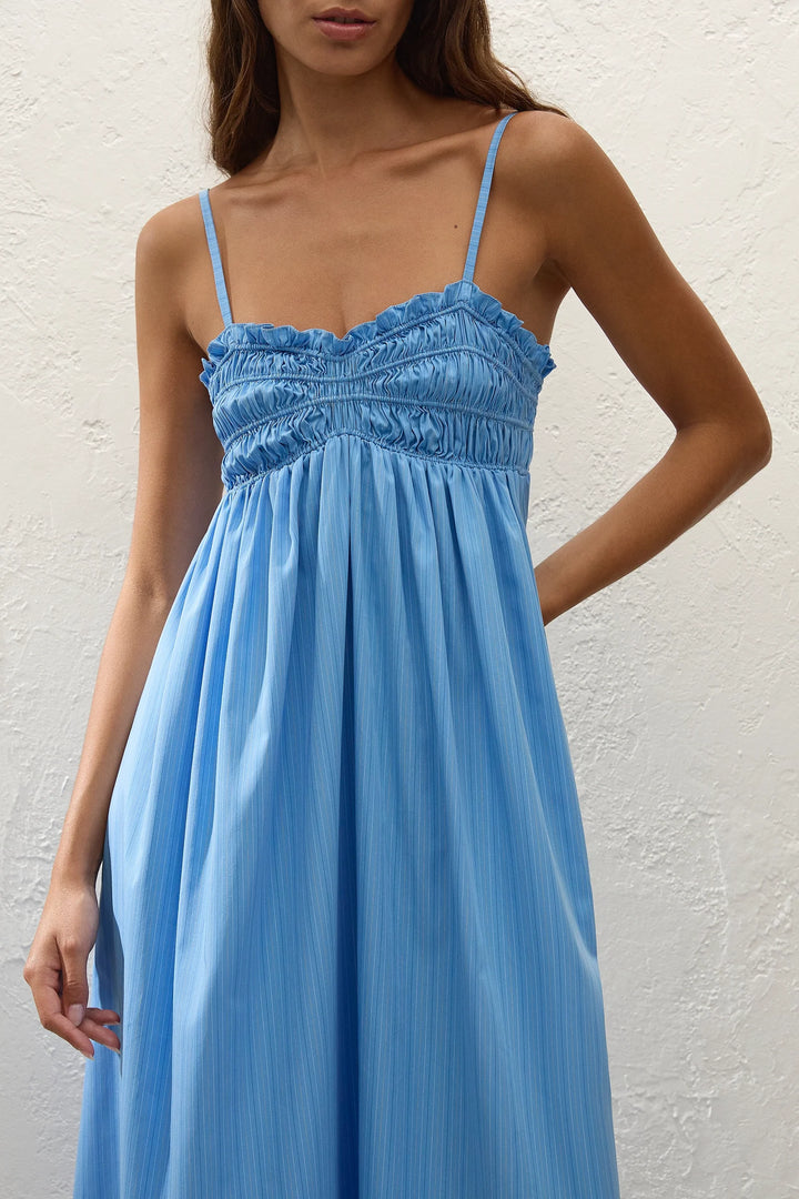 Presa Maxi Dress - Mico Pinstripe Azul
