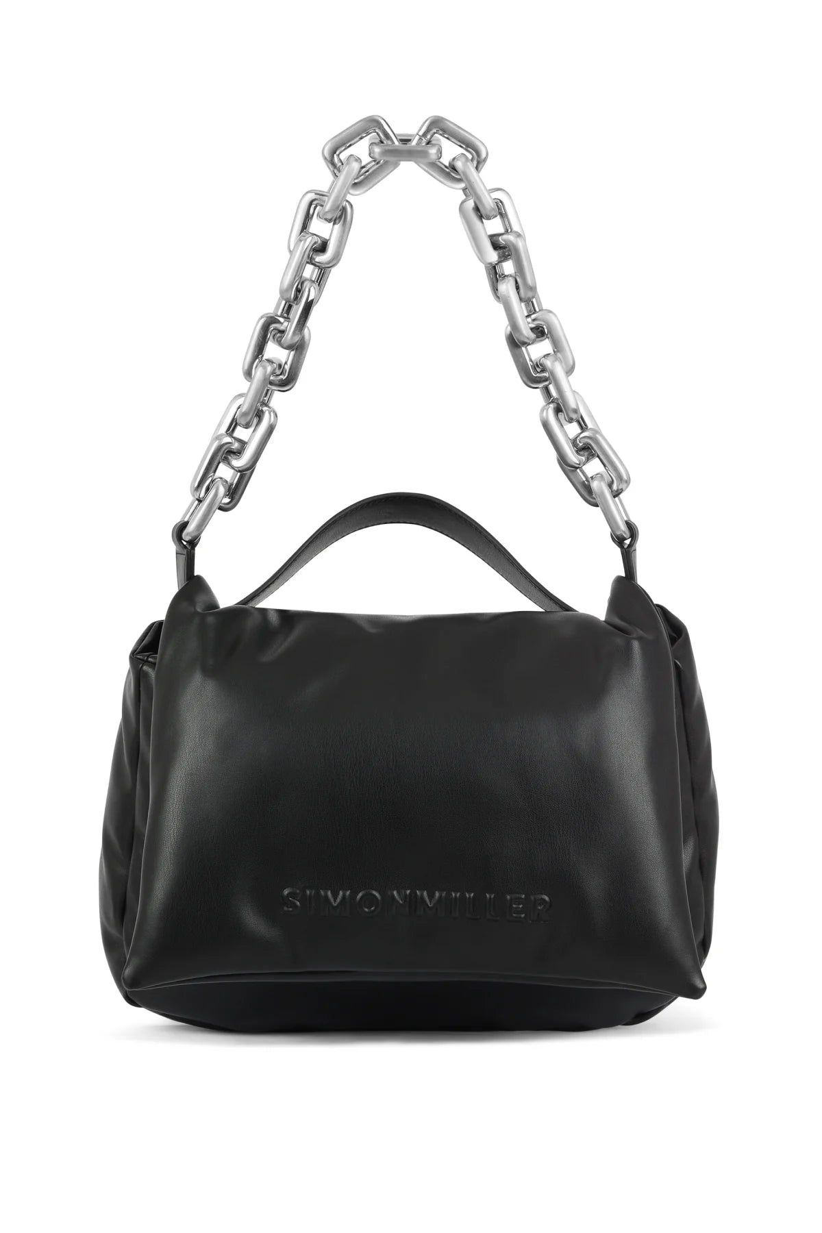 LARGE LINKED TURNOVER BAG - BLACK