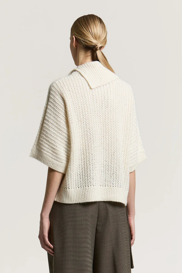 Knitted Alpaca Sweater - Ivory