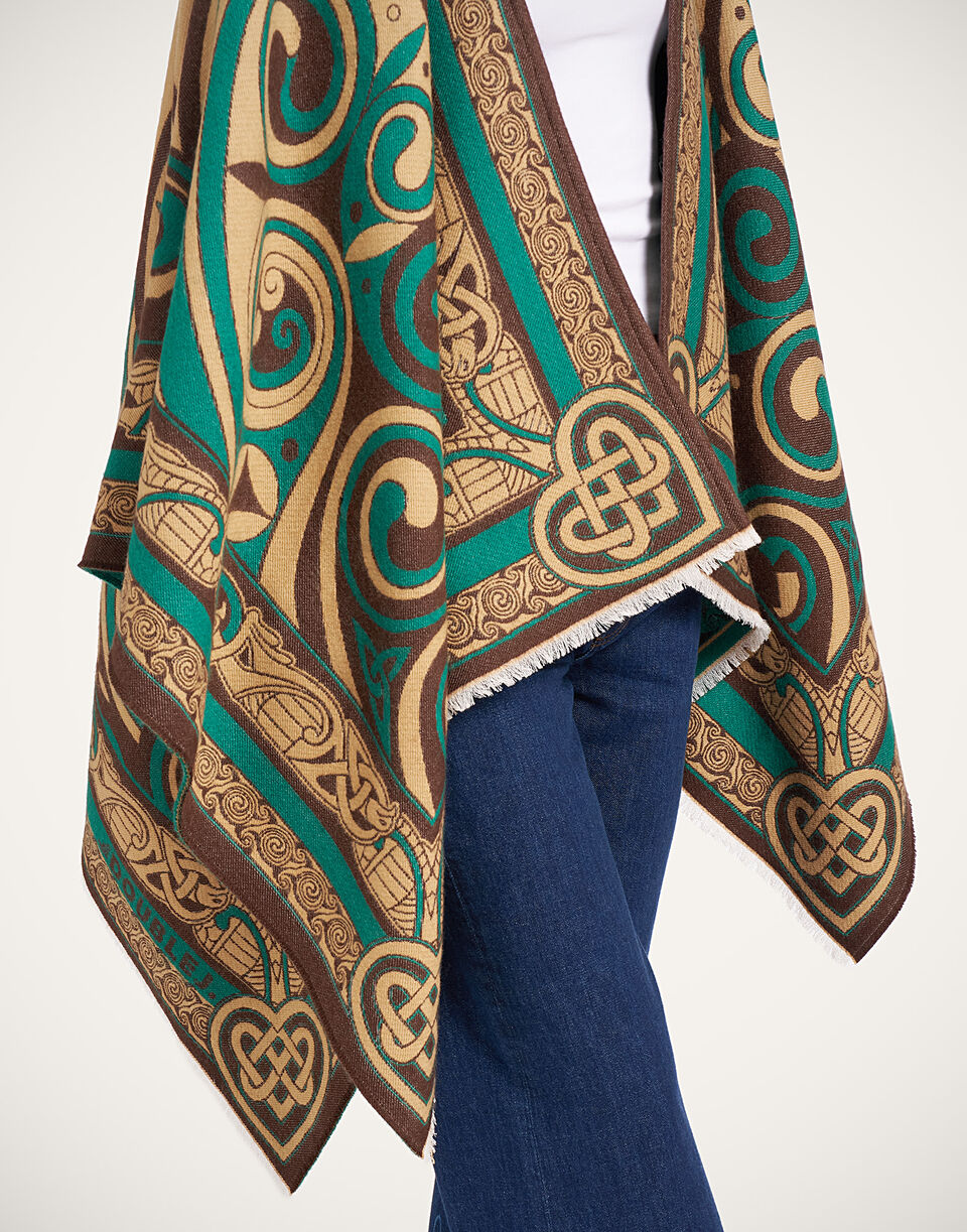 Kells Placée Wool-Silk Poncho