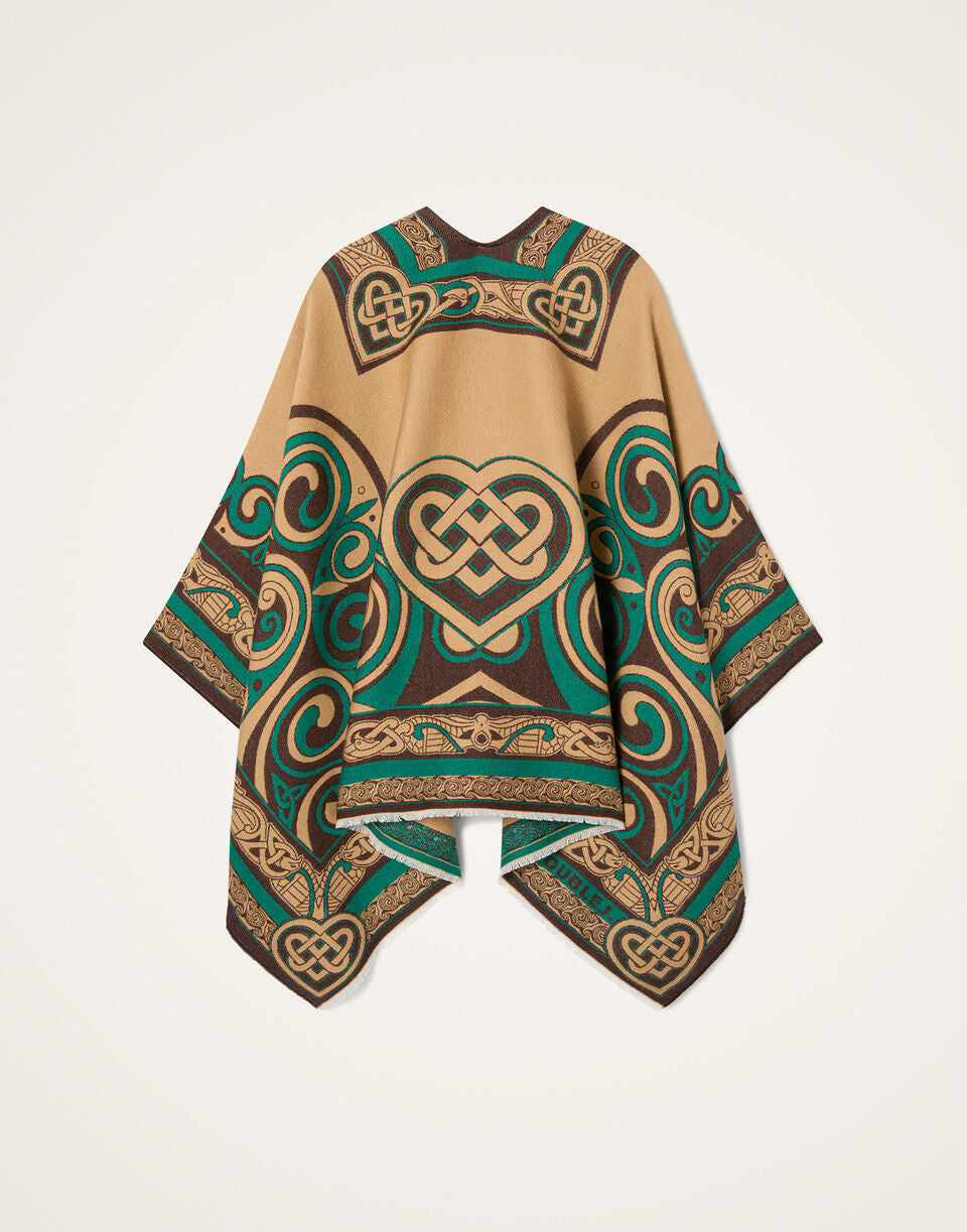 Kells Placée Wool-Silk Poncho
